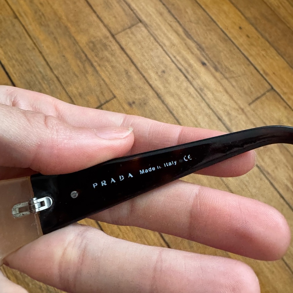 Prada Tan Rectangular prescription Sunglasses - image 3